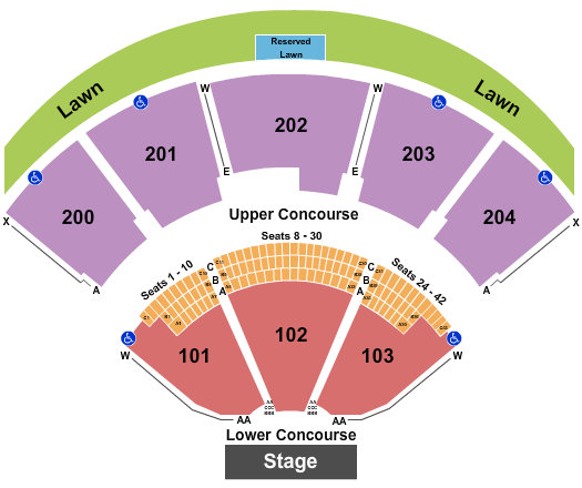 Shoreline Amphitheatre 5 Seconds of Summer Seating Chart